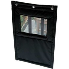 개집 커튼 강아지 케이지 도어 애견 하우스 야외 방한 견사 방풍, 면 도어 커튼 + 접착식 후크 30X40cm, 1개