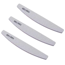 3Pcs/10Pcs/20pcs/50pcs 그레이 네일 아트 파일 하프 문 버퍼 블록 양면 매니큐어 파일 스틱 네일 살롱 도, 04 3pcs, 04 3pcs