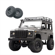 4PCS RC 자동차 타이어 휠 용 WPL MN MN90 MN89 MN99S RC CAR 업그레이드 부품 액세서리, 검은색