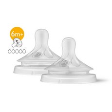 필립스아벤트 아기편한 젖꼭지2P(3개월 이상 4단계) SCY965/02, 1개, 4단계