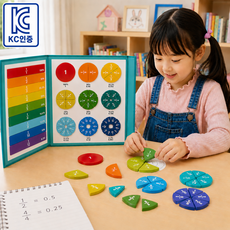 KC인증 자석 분수 학습교구 원형분수 사각분수, 1세트