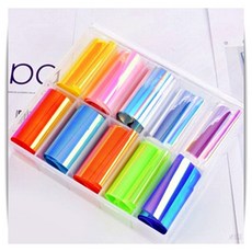 오로라 필름지팩 공예 네일아트 DIY 홀로그램 글리터 조각 필름 데코 재료 앤츠런2, 10각 [낱개수량확인], 1
