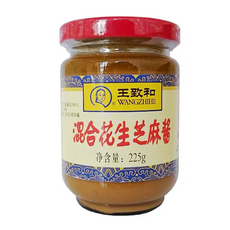 중국식품 왕즈허 즈마장 고소한 땅콩소스 훠궈소스 225g, 1개