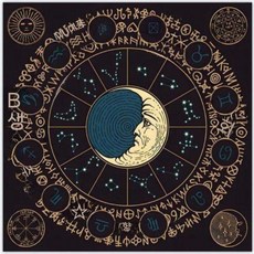 타로식탁보 게임매직 서클 별이 빛나는하늘 선플란넬 입문용 푸시 천, 플리스 50x50cm, 색상 WG223-13