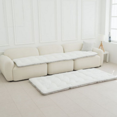 순면 토퍼 2인용 패드 침대 토퍼 매트 바닥 매트리스 사계절 소파형 소파 싱글 세탁 가능 쇼파 도톰, 순면 인디핑크