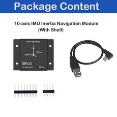 IMU 관성 항법 모듈 ROS1/ROS2 로봇 MEMS USB 자력계 10축 ARHS 자세 센서 프로그래밍, With Shell