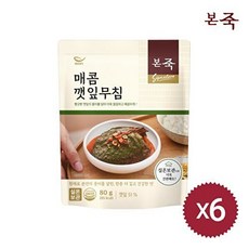 본죽 매콤 깻잎무침, 80g, 6개