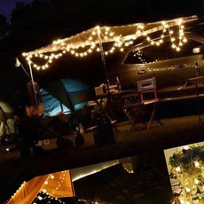 캠핑 전구 스트링조명 야외차박 텐트조명 감성조명, LED앵두전구100구 10미터(건전지형 리모컨포함)