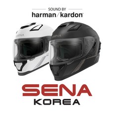 세나 스트라이커 하만카돈 스피커 블루투스 내장 헬멧 메시 인터콤 STRYKER-GW/MB, 글로시 화이트