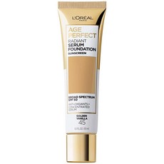 L'Oreal 파리 에이지 퍼펙트 래디언트 세럼 파운데이션 SPF 50 딥 앰버 1oz 142099, 045 골든 바닐라