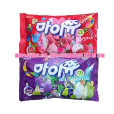 크라운 마이쮸 딸기+핑크리치 720g/포도+사과 720g, 2개, 720g