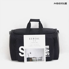 球鞋收納包 健身包 旅行包 超大容量多功能, 1個, 白色純色字母, 白色