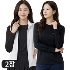 아소트 [1+1] 프리미엄 스포츠 골프 이너웨어 자외선차단 UV 쿨링 여성 라운드 티셔츠
