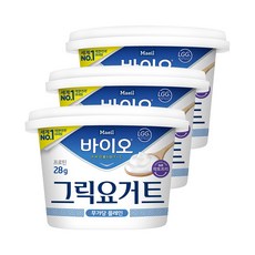매일바이오 그릭요거트 무가당 플레인 대용량 400g, 3개