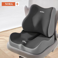 NIRA 記憶墊 護腰靠墊, 雙灰拼色, 腰靠【W舒享】
