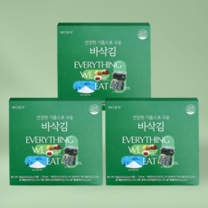 우잇 어린이 조미 바삭한 아기 김 프리미엄 유기농 국내산 기름 유아식 아이 반찬 3box, 우잇 어린이 조미 바삭한 아기 김 프리미엄 유기농 국내