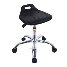 반도체공장 시험실 클린룸의자 회전 클린, 도금 5성 캐스터형 높이42-56cm