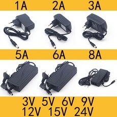 AC 110-240V DC 3V 5V 6V 9V 12V 15V 24V 0.5A 1A 2A 3A 5A 6A 8A 범용 전원 어댑터 공급 충전기 어댑터 Eu Us LED 조명, [01] EU Plug, [07] 24V, [07] 24V