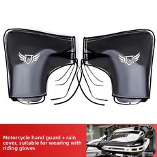 오토바이 핸들 보온 방풍 방수 브레이크 플리스 소재 통근용, 2. 2025년형 업그레이드 겨울 보온 + 투명 레인