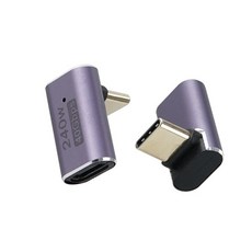 (Ytek) USB4 C타입 젠더 썬더볼트 3/4 240W 40Gbps 8K 충전 (90도 꺾임 A형 연장 M/F) (YT-U4G03), 1개, YT-U4G03