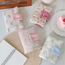 모리포켓 패브릭 A6다이어리커버 북커버 6공 바인더 노트, 1개, 블루리본