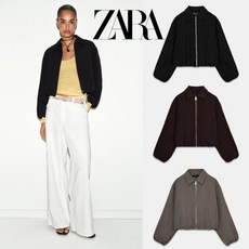 자라 재팬 여성 퍼프 소매 지퍼 재킷 블루종 3컬러 8372/042/800 8372/042/700 8372/042/506