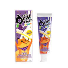 歐樂芬 Oral Fresh kids 兒童牙膏 葡萄口味 60g 無氟配方 12M+, 1個