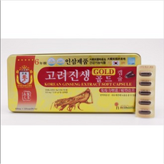 6년근 고려인삼을 담은 진생 골드 캡슐 간편한 활력 충전, 1개, 120정