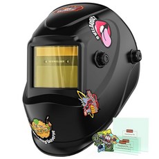 YESWELDER 자동 다크닝 용접 헬멧 블루 라이트 차단 트루 컬러 태양광 구동 후드, LYGL600AW, 1