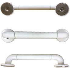 ABS抗菌塑膠C型扶手，浴室防滑安全扶手，長者孕婦助力扶手, 白, 1個