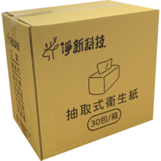 淨新抽取式衛生紙100抽，面紙/紙巾，柔軟親膚，擦手紙/餐巾紙，家庭號, 1個, 淨新抽取式衛生紙1箱, 32個裝