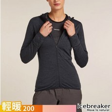 Icebreaker 女 DESCENDER RealFleece 刷毛保暖連帽外套-200
