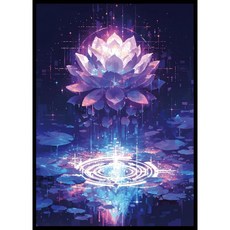 MTG 카드 슬리브 픽셀 로터스 울트라 클리어 프론트 및 매트 마감 백 매직 더 개더링을 위한 100 카운트 표준 사이즈 아트