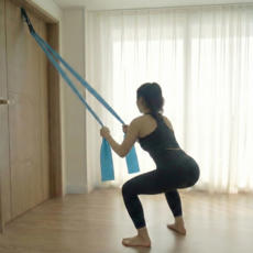 에코리즈 엑서사이즈 밴드 프리미엄형+도어앵커+손잡이 세트, 1세트, 블루