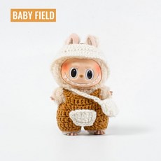 팝마트 라부부 옷 소품 인형옷, 갈색 바지 + 모자 (아기 없음), 1개