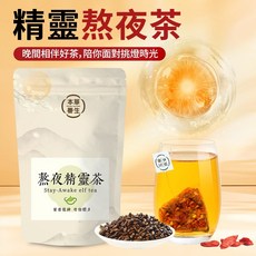 本草養生 熬夜精靈茶 三角立體茶包, 1個, 1袋（10入）