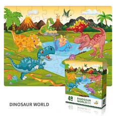 48 조각 퍼즐 장난감 어린이 교육 유치원 기념품 선물 사고력과 실습 능력을 발휘하는 데 도움, 03 B