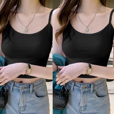 부드러운 촉감의 베이직 끈나시 2장 롱버젼 숏버젼