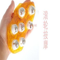滾輪七龍珠按摩器 筋膜球 頭部腿部後背脖子小腿肌肉, 顏色隨機發, 1個