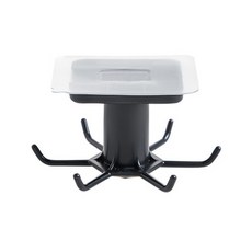 DFMEI 廚房掛鉤強力粘膠掛鉤架免打孔粘貼排鉤浴室衛生間毛巾可旋轉掛鉤, 1個, 黑色-60g:如圖