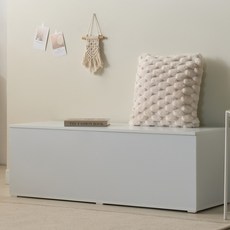 수납 벤치 의자 스툴 대기실 휴게실 탕비실 보관함형 벤치 수납장 1200x400x410 H1-12676, 1개, 화이트