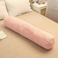 床頭靠背抱枕 長型抱枕 豆豆絨長條抱枕女生睡覺夾腿床上陪睡床頭可拆靠枕背墊男生款枕頭夾腿枕 長抱枕 長條抱枕 睡覺抱枕, 粉色 【豆豆絨面料 可拆卸】,中號 100厘米 【優質填充 柔軟蓬鬆】