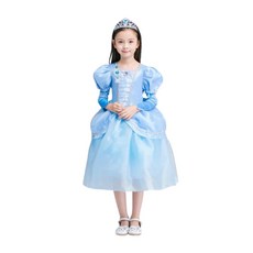 瘋狂派對 台灣現貨 萬聖節服裝 灰姑娘公主服裝 兒童變裝服 聖誕舞會裝扮