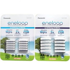 Panasonic eneloop 低自放充電電池 800mAh (可回充2100次), 1個, 10顆3號電池 AA (大顆), 1個裝