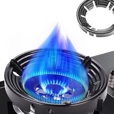 가스레인지 화력 집중 바람막이 링 가스버너 불꽃 보호 조리 효율 향상 캠핑 야외, 1개, 상세페이지 참조