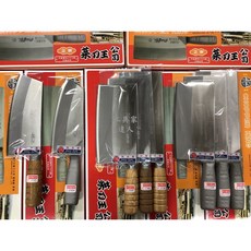 工具家達人 台中保國菜刀王 台灣製 VG10鋼材木柄中式廚刀 肉桂刀 薄刃鋒利, 1個, 6.5寸 鐵柄片刀 附贈刀夾