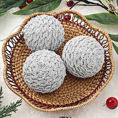 크리스마스 트리 오너먼트 3p 8cm 가랜드 핸드메이드you9+9glW