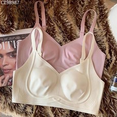 海雷斯新款薄款雲朵無痕內衣女士大胸顯小顯瘦收副乳防下垂文胸罩