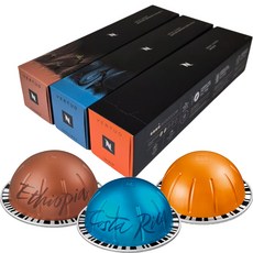 네스프레소 버츄오 마일드 롱 에스프레소 셋트 [에티오피아 코스타리카 이니지오], 1세트, 3개입, 95g