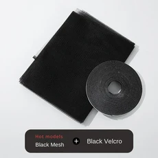 안티 플라이 모기장 DIY 자체 접착 창 그물 메쉬 곤충 커튼 Windows 용, [02] Black, [01] 1.3x1.5m, 02 black_01 1.3x1.5m
